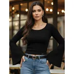 Bavlněné černé tričko VSB DORA s dlouhým rukávem