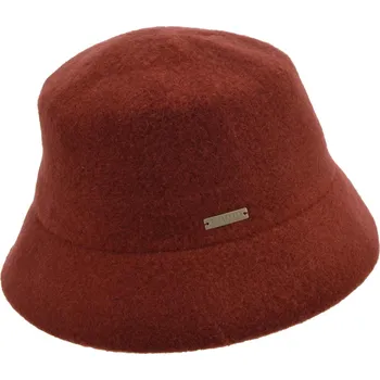 Klobouk Bucket hat – zimní tmavě terakotový vlněný klobouček – Seeberger Velikost: Unisize (S-XL)