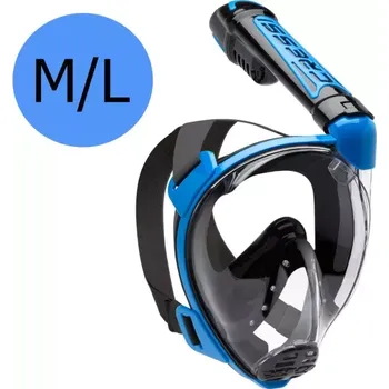 Potápěčská maska Cressi Celoobličejová šnorchlovací maska DUKE ve velikosti M / L Modrá / černá BLBK