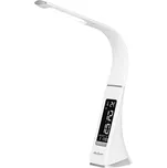 Rebel KOM1009-1 LED stolní lampa s meteo stanicí bílá