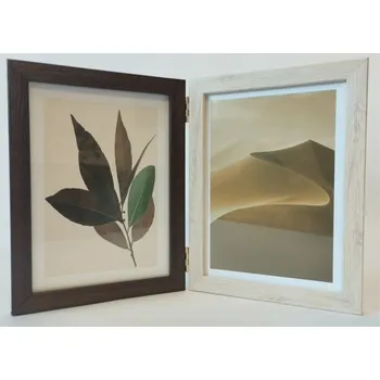 Rám na obraz Bondecor Dvojrám na fotografie - dřevo Velikost: 10x15cm