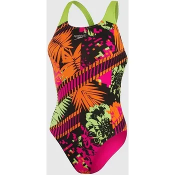 Dámské plavky Speedo Jednodílné plavky - PLMT PBCK 2 AF - růžová/zelená 34