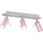 Bodové svítidlo Preston, 3x růžové kovové stínítko, w/ch 220983410