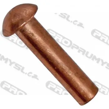 Nýt Nýt půlkulatá hlava DIN 660 6x12 měděný