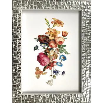 Rám na obraz Bondecor Fotorám plastový PLF 1913 - strukturovaný stříbrný Barva: Stříbrný, Velikost: 10x15