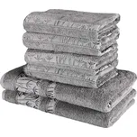 Sada 6 kusů šedých bambusových osušek a ručníků EMI 227144776