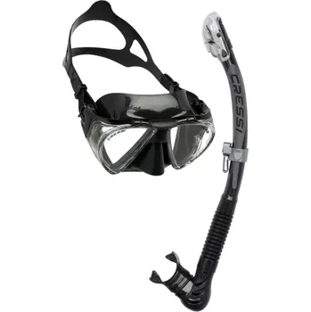 Potápěčská maska Potápěčský a šnorchlovací set Cressi PENTA &amp; ALPHA ULTRA DRY Černá BKBK
