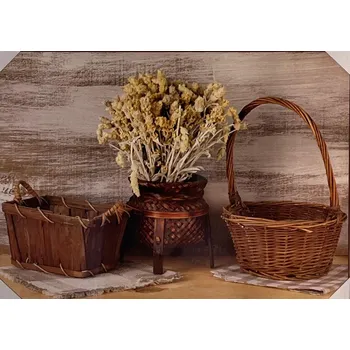 Obraz Bondecor Obraz "Košíčky" - tisk na papír na MDF desku, 70 x 50cm