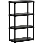 Plastový regál TEMPO, 1330 x 800 x 400 mm, 4 polic 236446044