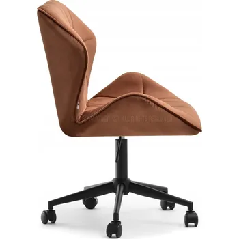 Křeslo ELEGANTNÍ KŘESLO NA KOLEČKÁCH VELO MOVE MĚDĚNÉ ČERNÉ