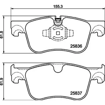 Brzdová destička Sada brzdových destiček, kotoučová brzda HELLA PAGID 8DB 355 041-091