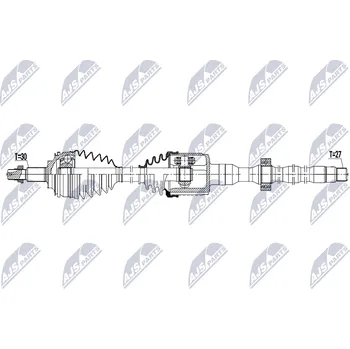 Hřídel nápravy Hnací hřídel NTY NPW-TY-240