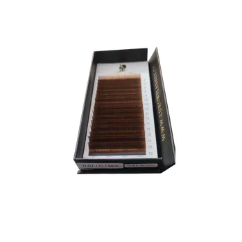 Umělé řasy Luxury Lashes Volume Dark brown Zakřivení umělých řas: C, Délka umělých řas: Mix délek 8-13 mm, Tloušťka řas: 007