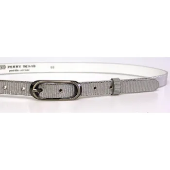 Opasek PENNY BELTS Kožený opasek 20-175-606 stříbrný METAL - 75 cm