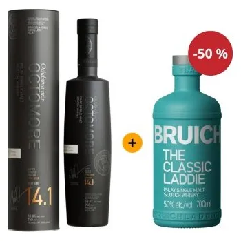 Whisky Akce: Druhá láhev za půlku Octomore 14.1 0,7 L 59,6% + Bruichladdich The Classic Laddie 0,7 L 50%