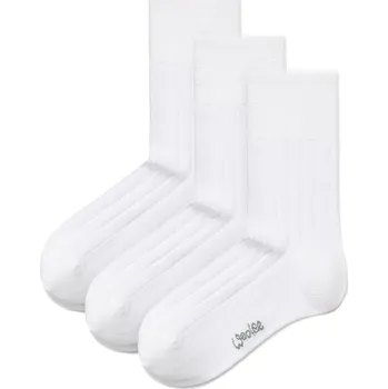 Dámské ponožky Vlnka 3 páry bavlněných ponožek se zdravotním lemem bílá velikost ponožek 39-42