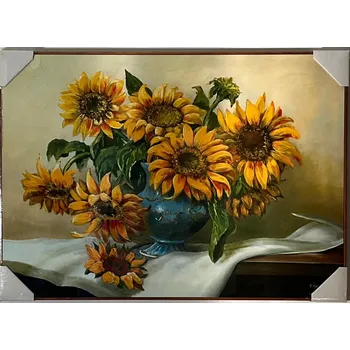 Obraz Bondecor Obraz "Slunečnice"- tisk na papír na MDF desku, 70 x 50cm