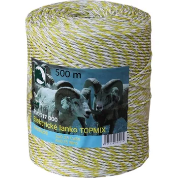 Ohradník Lanko pro elektrický ohradník TOPMIX 3mm žlutobílé 500m - doprava zdarma od 2 000 Kč