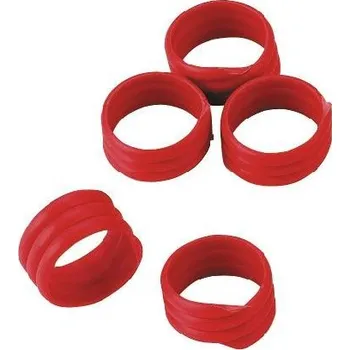 Značení hospodářského zvířete Spirálový kroužek pro holuby 8mm červený - doprava zdarma od 2 000 Kč