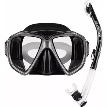 Potápěčská maska Aropec Potápěčský set maska ​​a šnorchl Hornet + ENERGY DRY černá