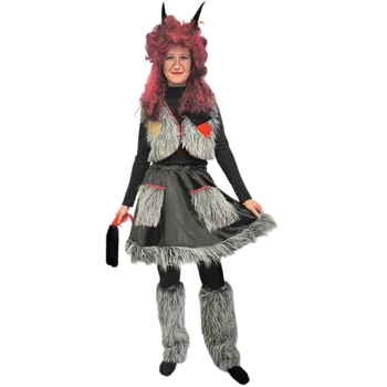 Karnevalový kostým Dámský kostým čertice šedá L