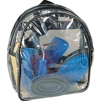 Čištění pro koně COVALLIERO Čistící set 6ti dílný - batoh b.modrá - doprava zdarma od 2 000 Kč