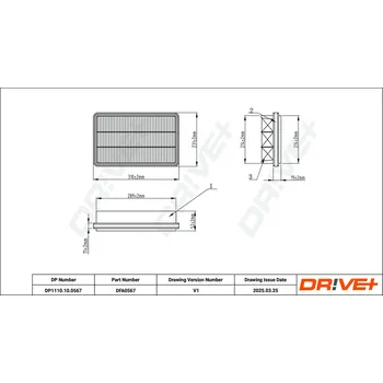 Vzduchový filtr Vzduchový filtr DRIVE+ DP1110.10.0567