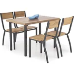 HALMAR MILTON jídelní set přírodní/černý 216296114