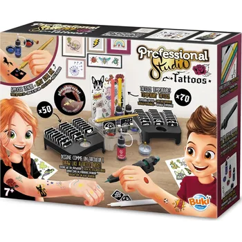 kreativní sada BUKI Profesionální studio tetování Třpytivá, svítící a voděodolná dočasná tetování