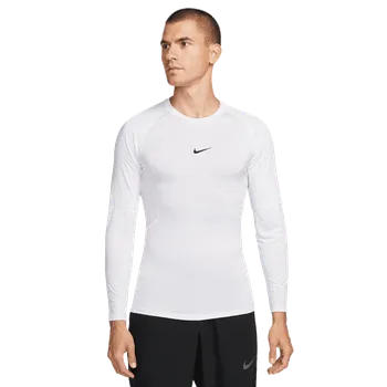 Pánské tričko Nike Pro s dlouhým rukávem bílá UK XXL