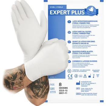 Vyšetřovací rukavice Unigloves OP Expert Plus latexové sterilní operační rukavice nepudrované L (vel.8), 1pár