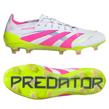 Kopačky Adidas Predator Elite FG bílá/růžová/žlutá EUR 46