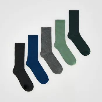 Pánské ponožky Reserved - Dlouhé ponožky 5 balení - zelená - 252FB-77X - 252FB-77X-43R