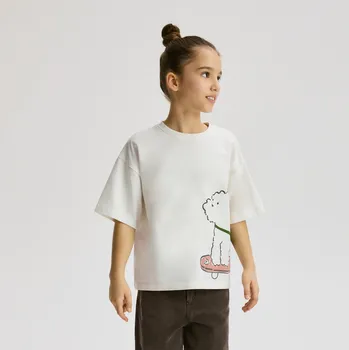 Dětská móda Reserved - Tričko s potiskem - tělová - 548EX-02X - 548EX-02X-140