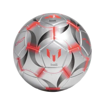 Fotbalový míč Adidas Messi stříbrná/červená UK 1