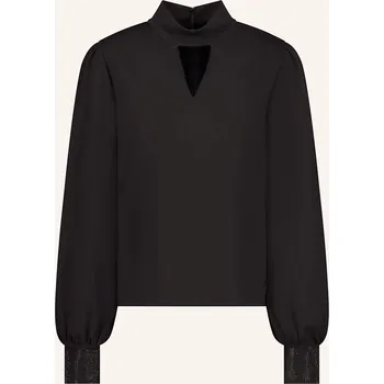 Dámské tričko Monari Dlouhé Rukávy S Ozdobnými Kameny A Výřezem, černá