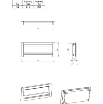Nábytek Tulip MALENA imitace nerezi 192 mm