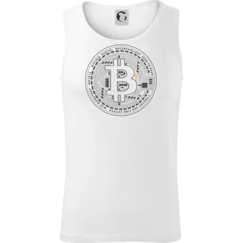 Bitcoin tištěný spoj - Tílko pánské Core - S ( Bílá )