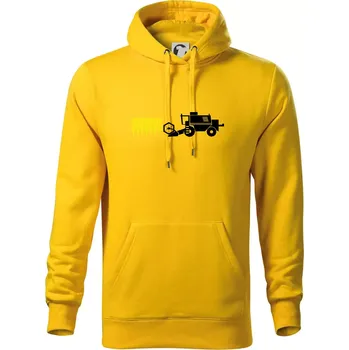 Pánská mikina Kombajn sklizeň - Mikina pánská Cape s kapucí - S ( Žlutá )