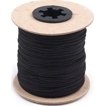 Oděvní šňůra PES Ø1,5 mm, střední, 9001 černá