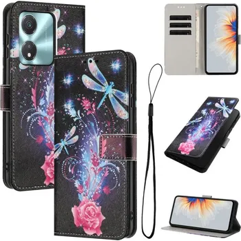 Pouzdro na tablet VSECHNONAMOBIL 126738 ART Peněženkový obal pro Honor X5c Plus DRAGONFLY