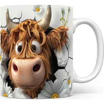 Hrnek s kreativní krávou