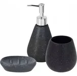 EXCELLENT HOUSEWARE Koupelnové doplňky set 3 ks mramor černá KO-795420720cern