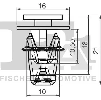 Klip, ozdobná / ochranná lišta FA1 12-40030.10