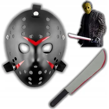 MASKA JASON VOORHEES PÁTEK 13 FREDDY KRUEGER KRVAVÁ MAČETA KOSTÝM SET