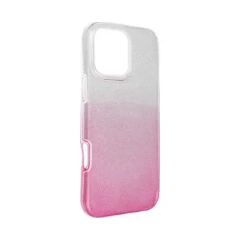 Pouzdro na mobilní telefon Kryt SHINING pro IPHONE 16 Pro Max průhledný růžový - OEM + zdarma možnost vyzkoušet a vrátit zboží do 30 dní