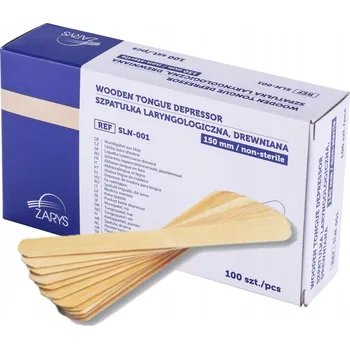 ZARYS Sterilní dřevěné špachtle laryngologické 100 kusů