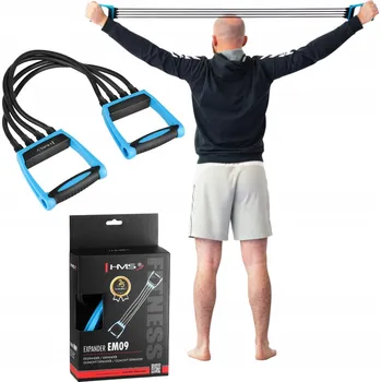 EXPANDER NA CVIČENÍ TRÉNINKOVÝ GUMOVÝ 4 PRUŽINY HMS ODOLNÝ