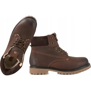 Pánská zimní obuv Pánské boty šněrovací kotníkové kotníkové boty Wrangler Arch Fur vel. 45 elegantní zateplené