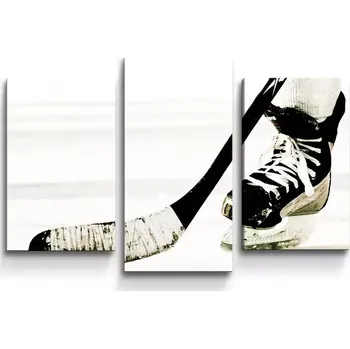 Obraz Sablio Obraz - 3-dílný Lední hokej - 75x50 cm